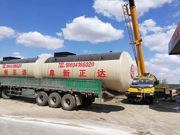 石化北堿鍋加油站改造為SF雙層油罐，阜新正達(dá)油罐網(wǎng)架